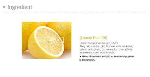 MIZON Vita Lemon Peeling Gel helps refine pores for a smoother surface.