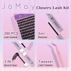 MJJOMAY 100D volume lashes, 10–18mm lengths for dramatic looks.