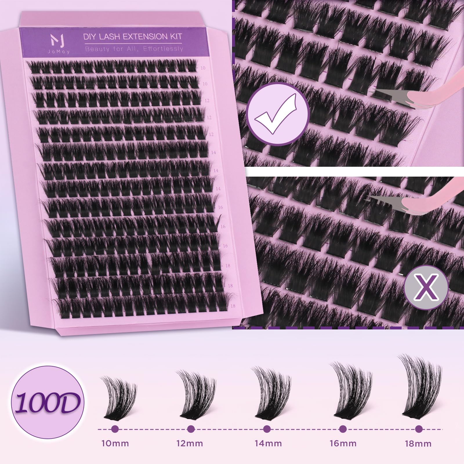MJJOMAY Create cat-eye to mega looks with versatile lengths.