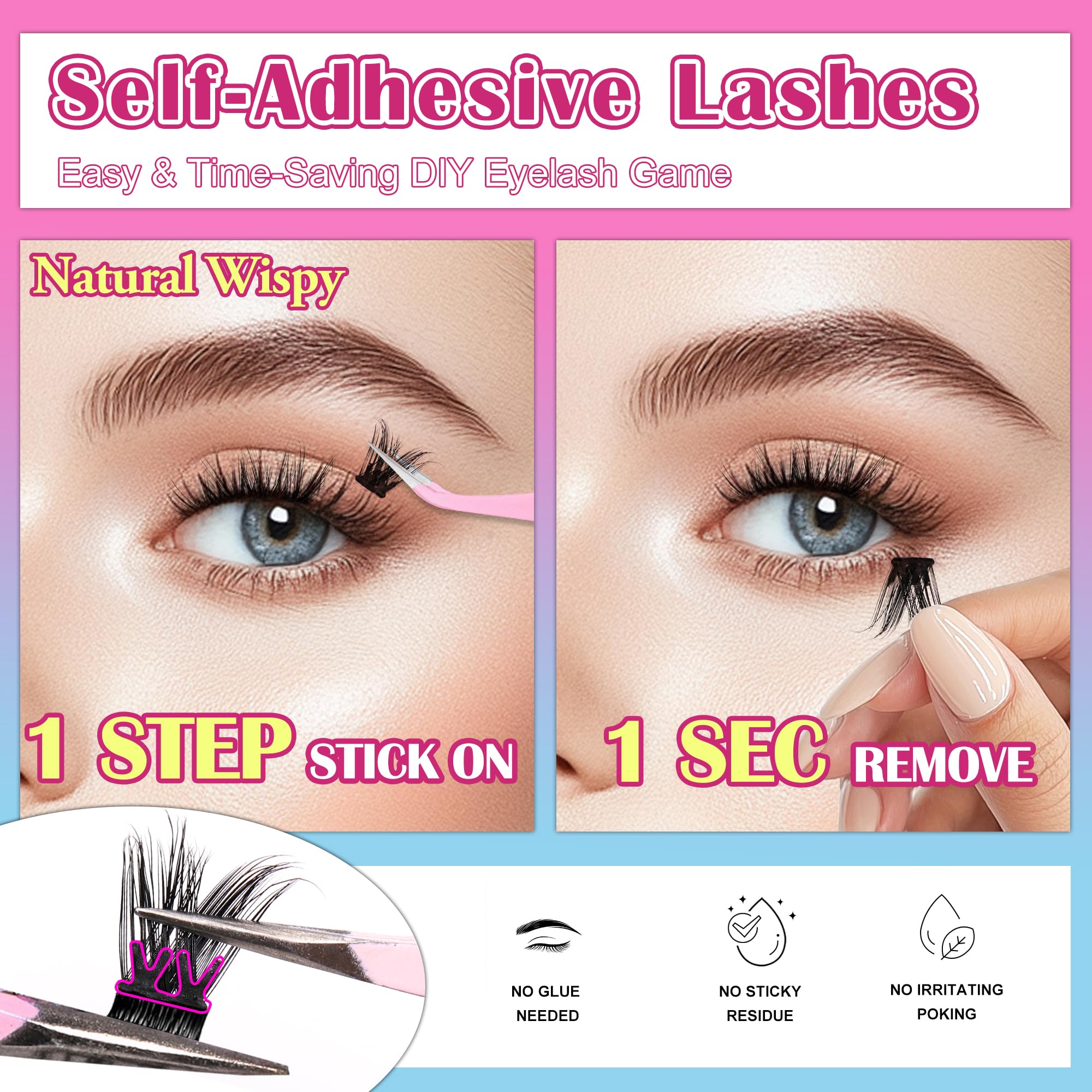 MJJOMAY JoMay easy removal lashes shown being peeled off gently