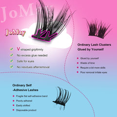 MJJOMAY JoMay reinforced adhesive visible on lash line for secure wear