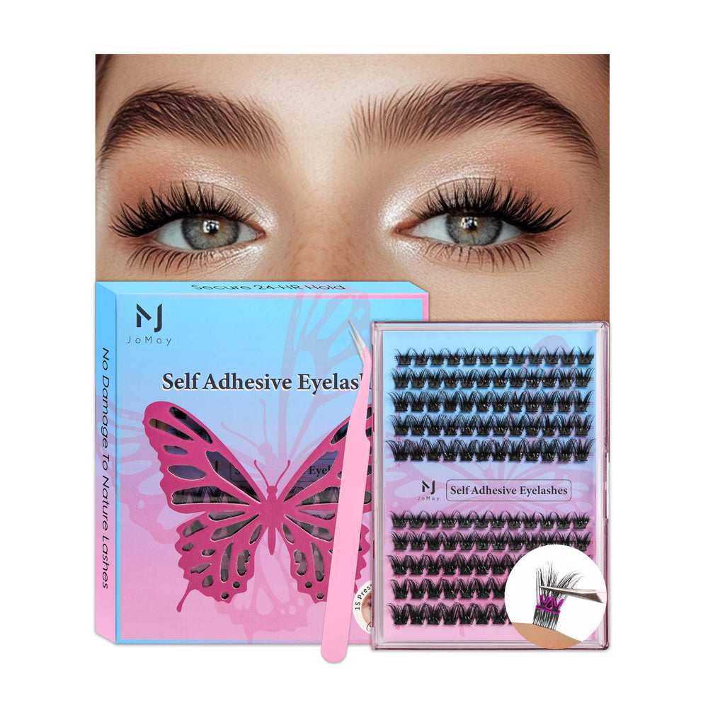 MJJOMAY JoMay self-adhesive eyelashes pack front view for quick glue-free wear