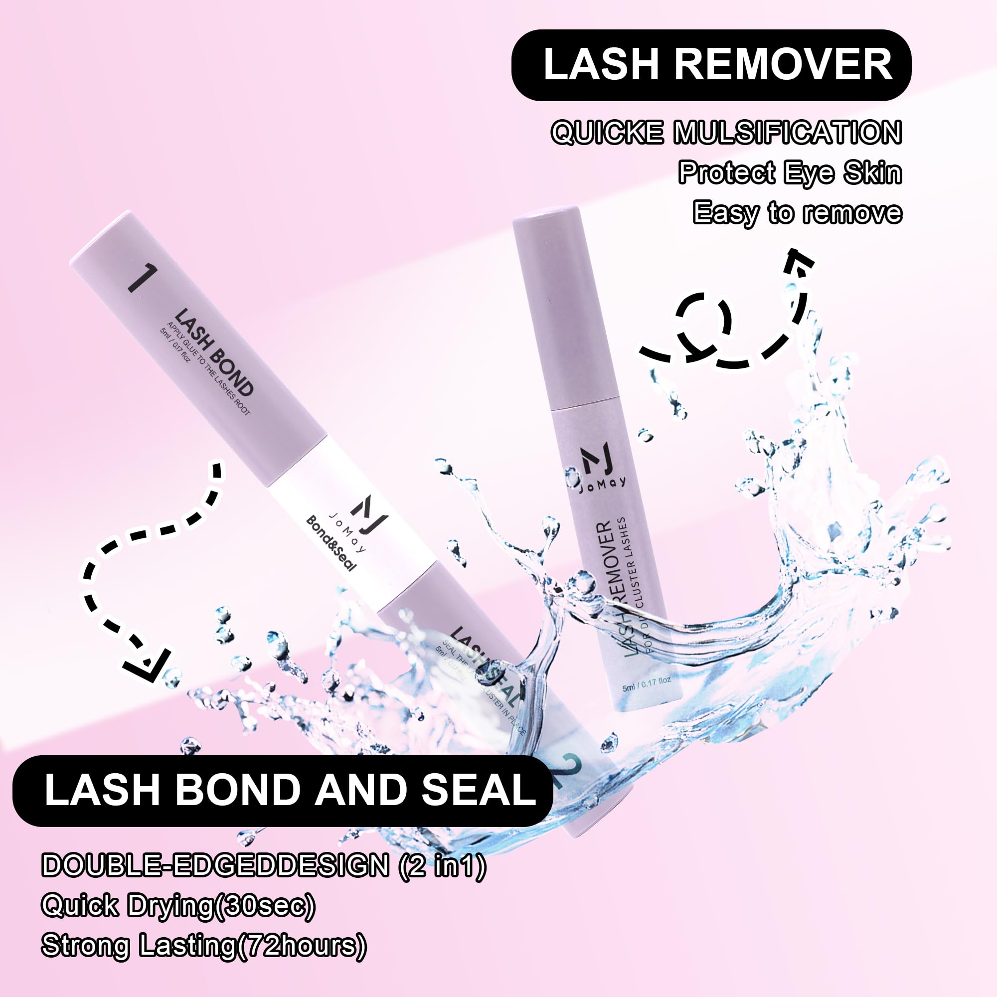 MJJOMAY Waterproof lash clusters for daily or party wear.