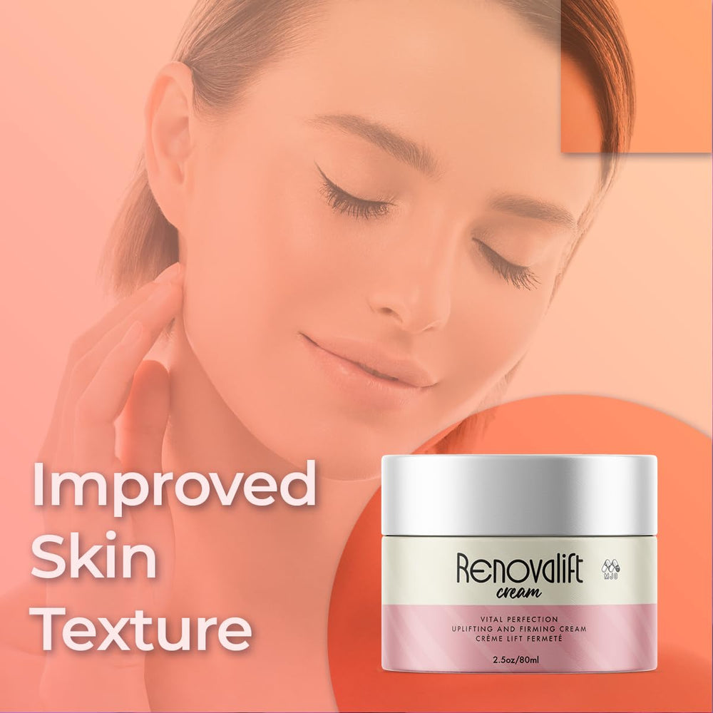 MJO Renovalift face-neck moisturizer in use with smooth application