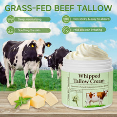 Mkzea Beef Tallow Hands and Elbows hydrates dry skin for a softer feel.