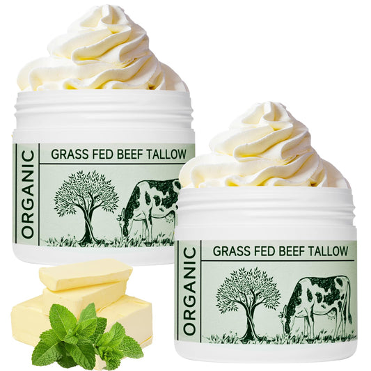 MKzea Beef Tallow two-pack unscented jar for dry skin