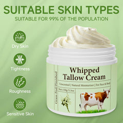 Mkzea Grass-Fed Beef Tallow Sourcing highlights natural ingredients for skincare.