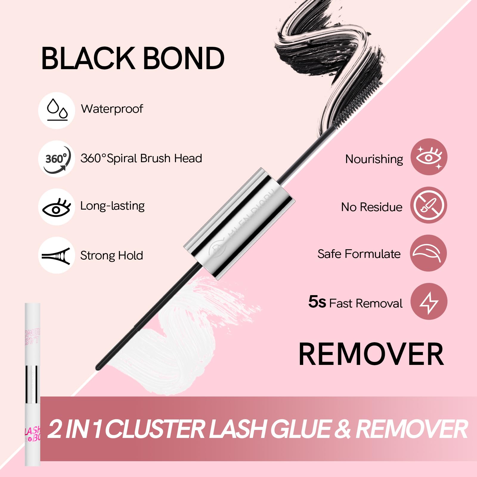 MLEN DIARY precision tweezers for precise lash placement.