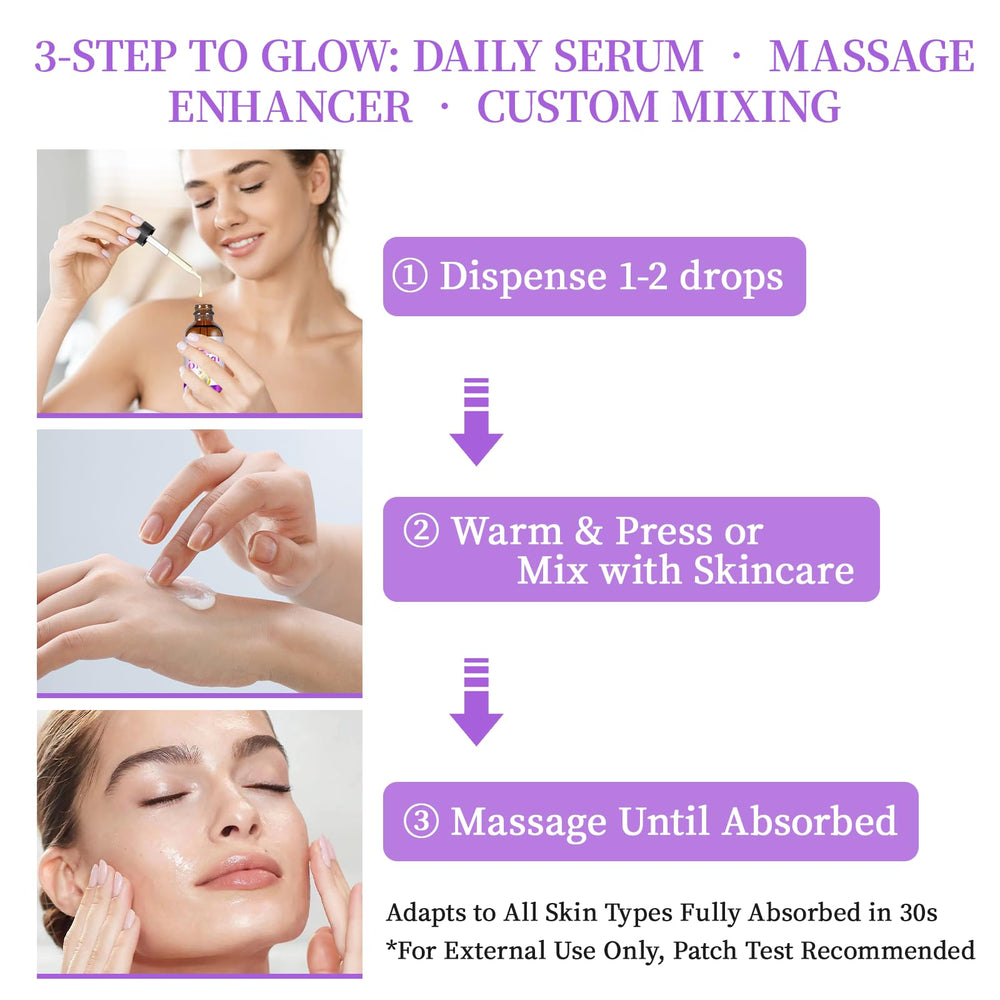 MMPANG Lavender Oil massage demonstrates soothing facial nourishing.