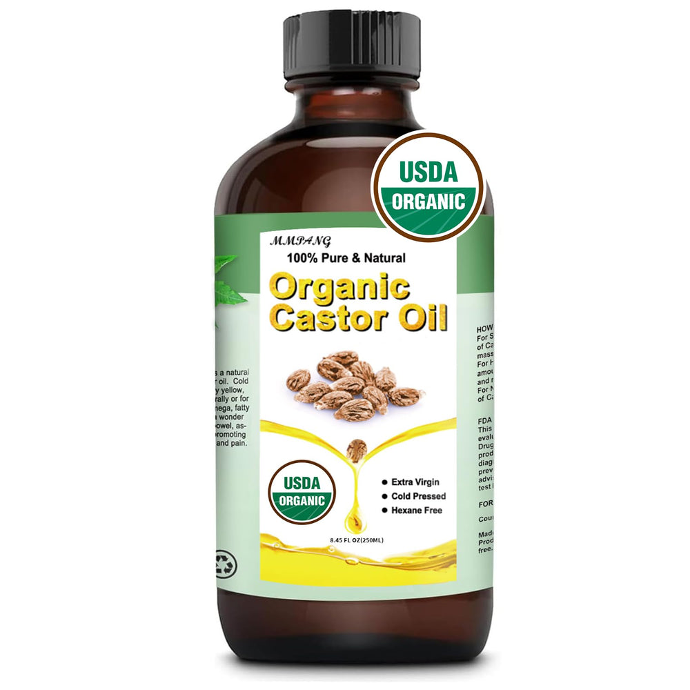 MMPANG Organic Castor Oil bottle for pure lash and brow care.