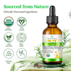 MMPANG Rosemary Oil on hair strands promotes shine and manageability.