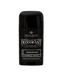 MNS Mountain Man Deodorant pack shows aluminum- and baking soda-free formula for sensitive skin.