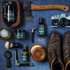 Product shot of MNS Mountain Man deodorant highlighting plant-derived formula