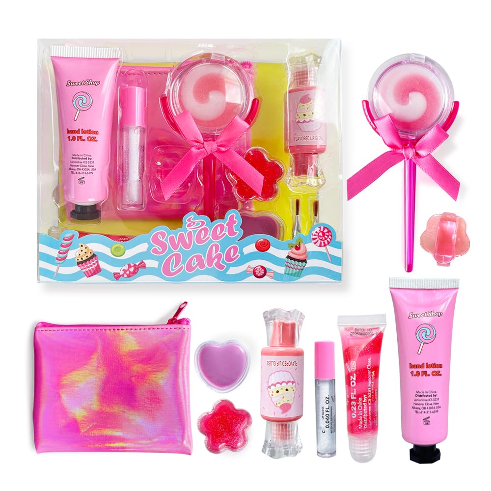 M&U MAKE YOU UP ice cream shaped lip gloss for kids in a playful display