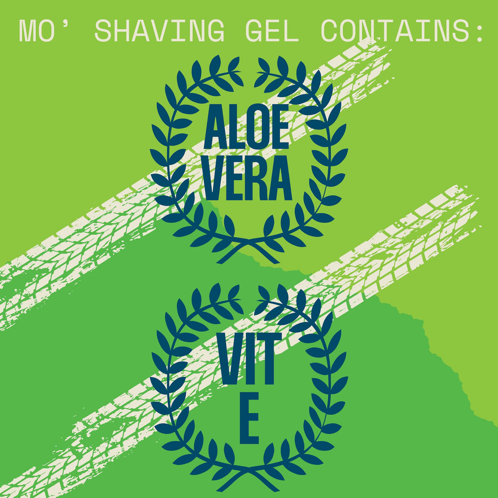 Applying Mo' Handsome gel for a smooth, comfortable shave