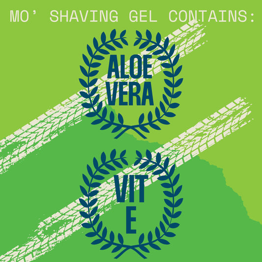 Applying Mo' Handsome gel for a smooth, comfortable shave