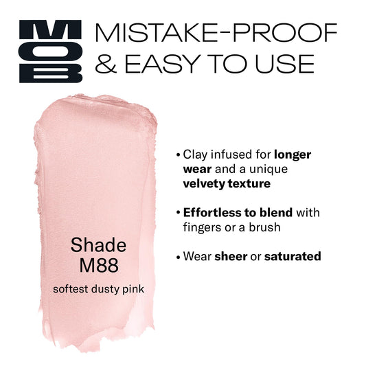 MOB Beauty M88 cream clay eye shade applied with fingers for smooth blend