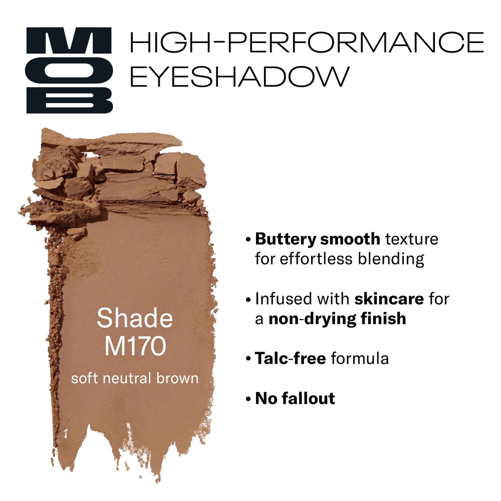MOB Beauty M170 swatch demonstrates smooth eyelid application with even coverage.