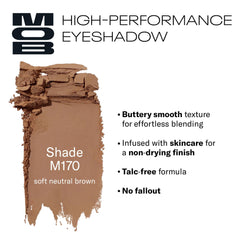 MOB Beauty M170 swatch demonstrates smooth eyelid application with even coverage.