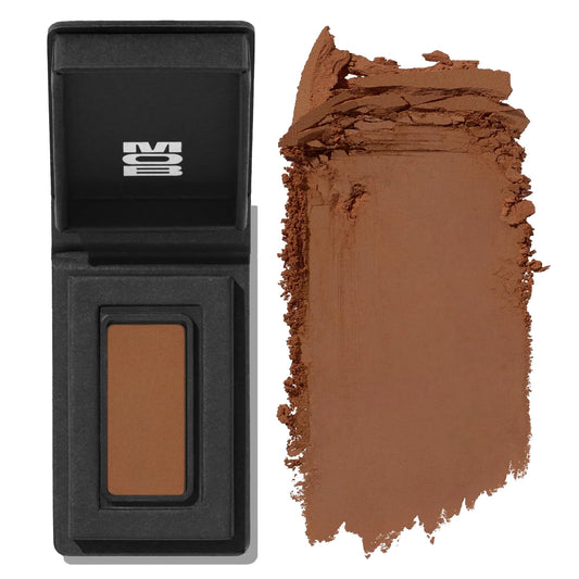 MOB Beauty Eyeshadow M18 matte milk-chocolate swatch for natural crease color.