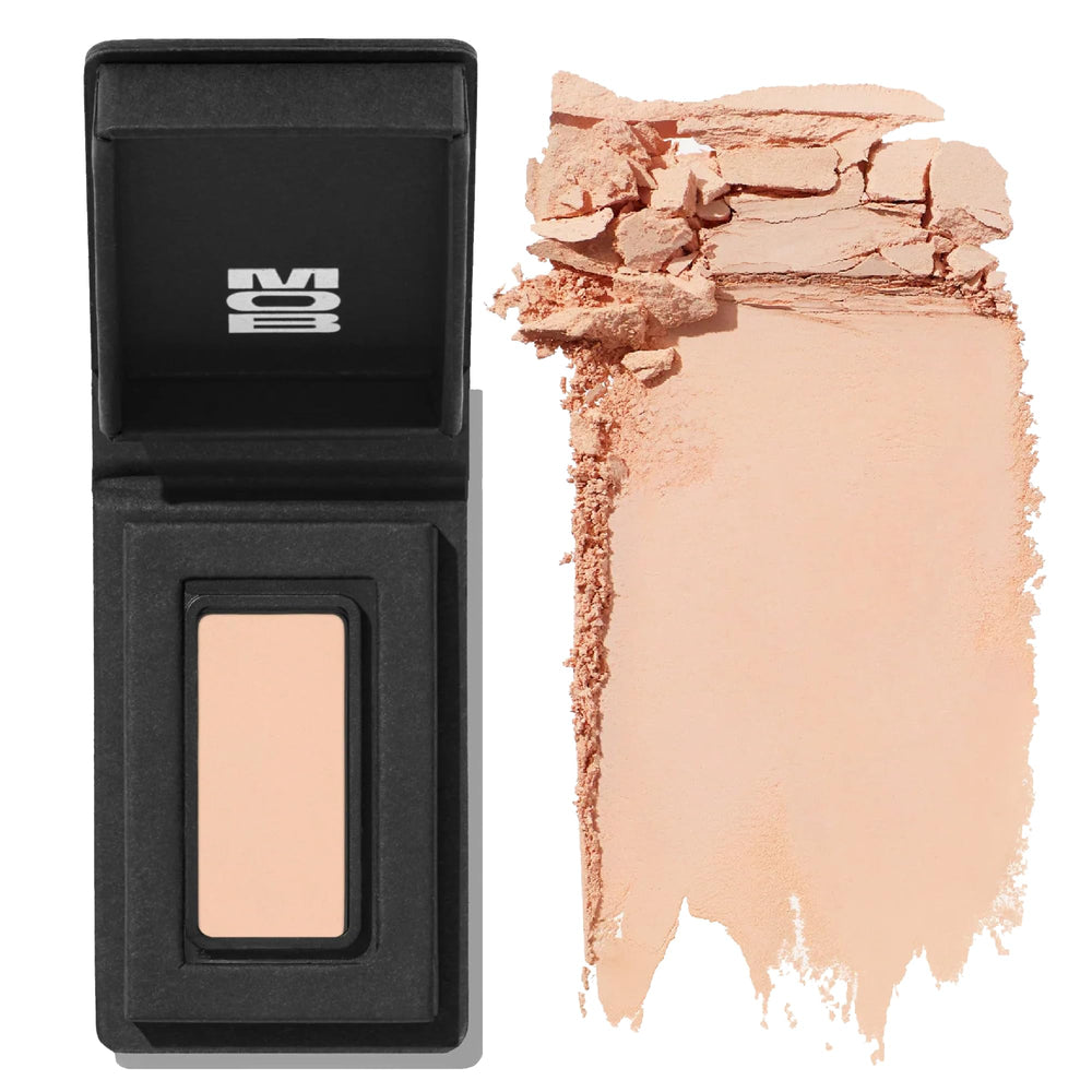 MOB Beauty Eyeshadow M2 Matte Bone pan provides a smooth, even base for a bright eye look.