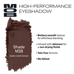 MOB Beauty Eyeshadow M28 smudge-liner technique for a soft smoky lash line.