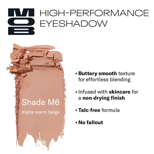 MOB Beauty Eyeshadow M6 swatch on hand showing creamy texture and blendability