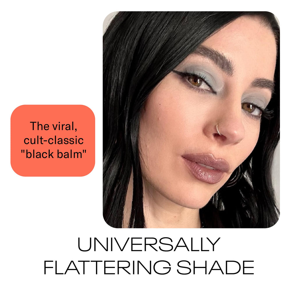 MOB Beauty M138 high shine finish close-up on lips