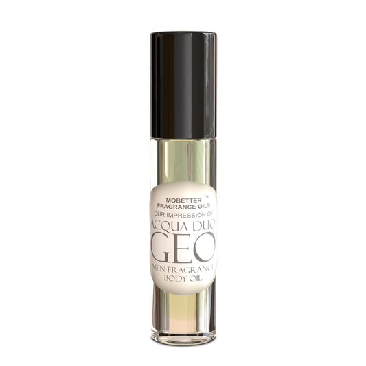 Close-up of MOBETTER Acqua Duo Geo roll-on highlighting its compact design