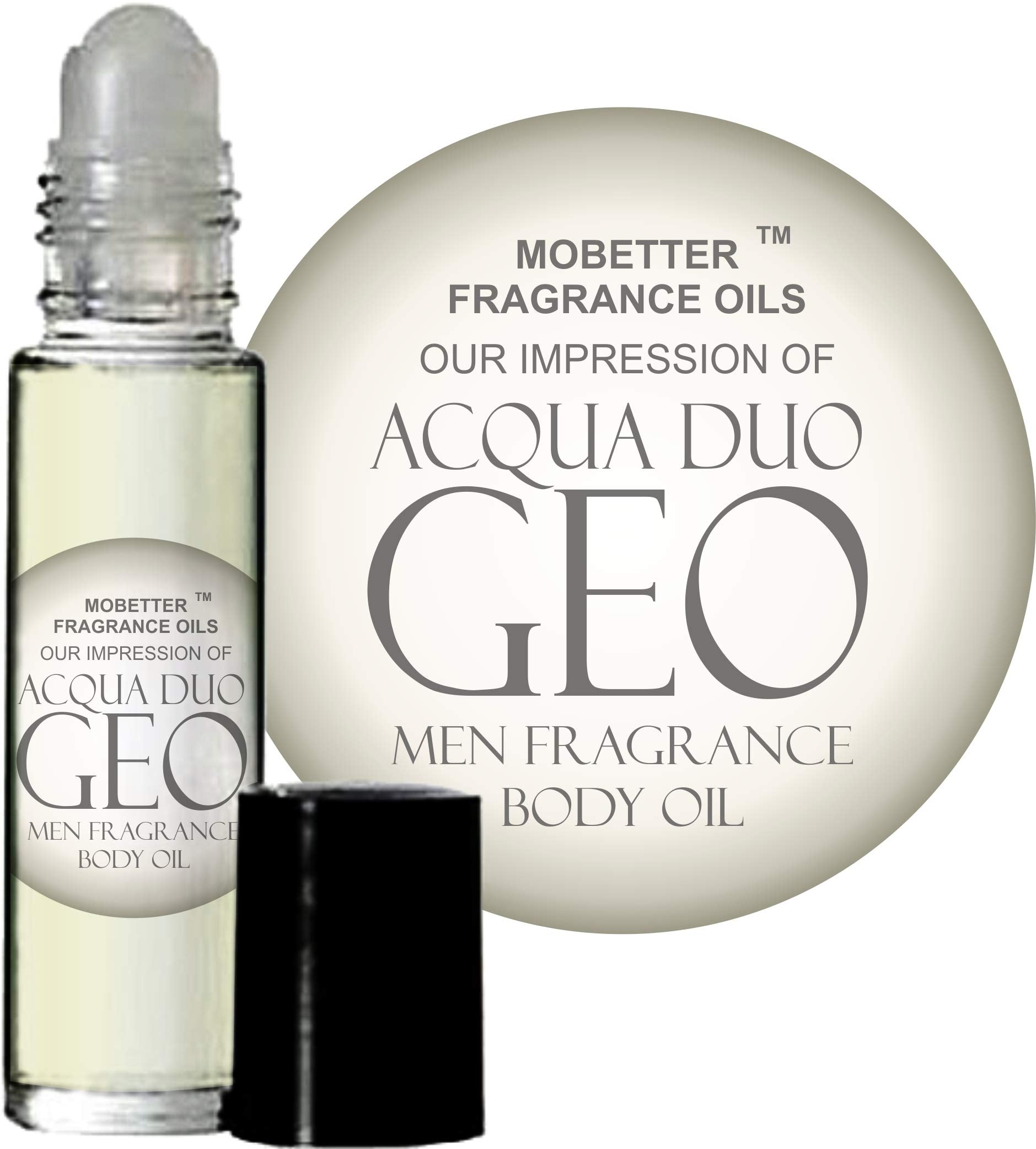 MOBETTER FRAGRANCE OILS Acqua Duo Geo roll-on bottle for on-the-go fragrance