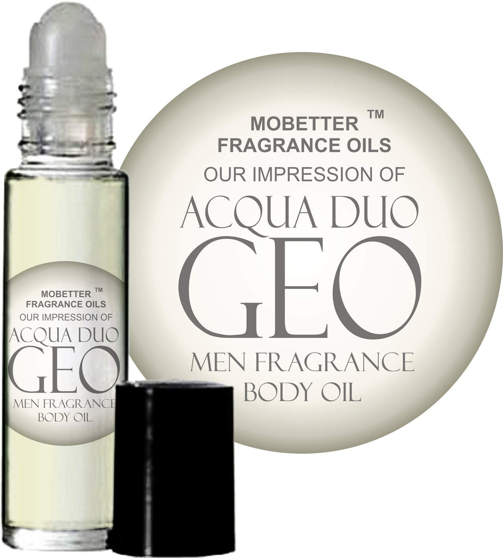 MOBETTER FRAGRANCE OILS Acqua Duo Geo roll-on bottle for on-the-go fragrance