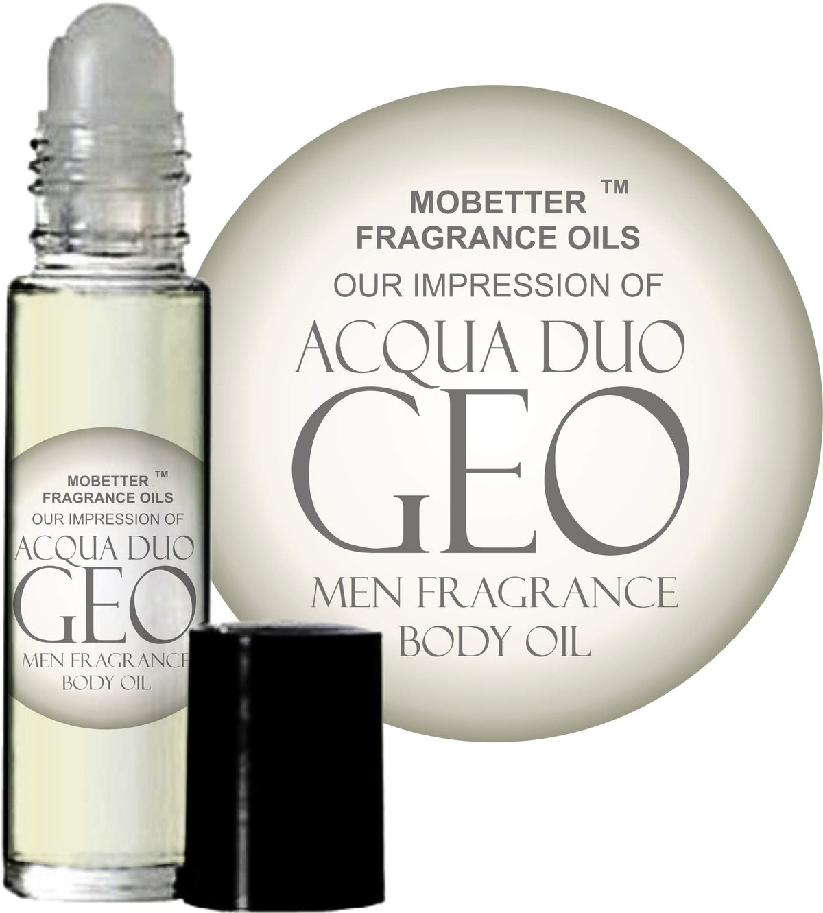 MOBETTER FRAGRANCE OILS Acqua Duo Geo roll-on bottle for on-the-go fragrance