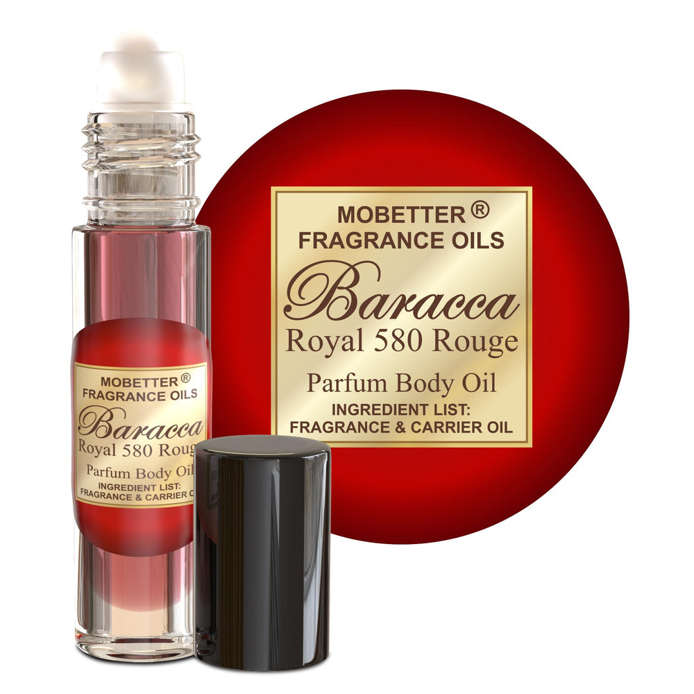 MOBETTER Baccarat Rouge 540 bottle shows pure fragrance with no alcohol.