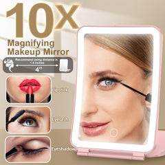 Mocado Travel Makeup Mirror with 10x magnification for precise detailing.