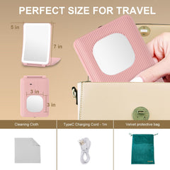 Back 1x mirror helps check overall makeup at a glance.