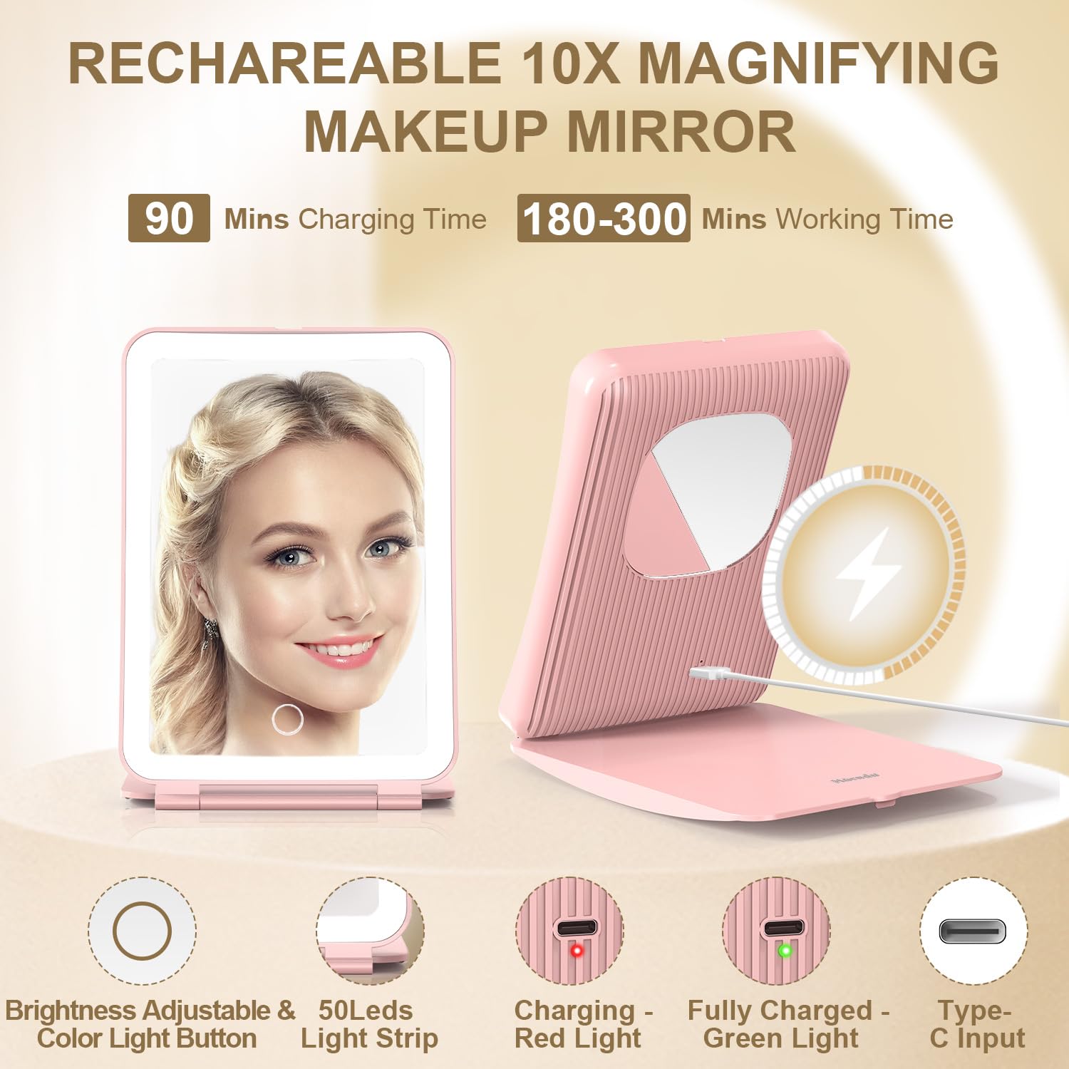 Foldable travel design folds to 0.6 inches thick for easy packing.