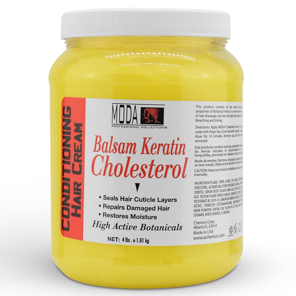 MODA Cholesterol Cream jar, rich conditioning for damaged hair.