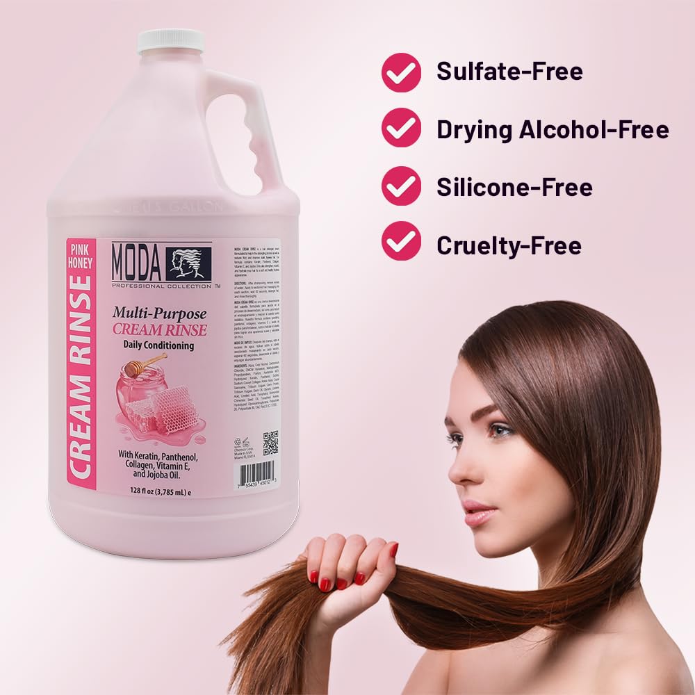 MODA Cream Rinse label emphasizes family-friendly, all-ages use