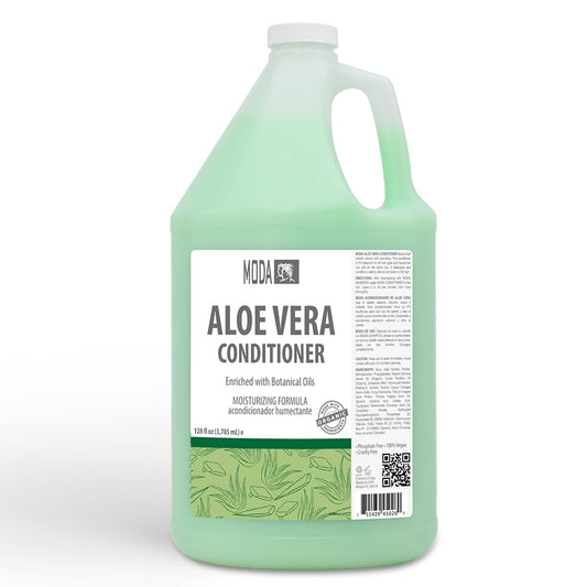 MODA Aloe Vera conditioner bottle delivering hydration for all hair types