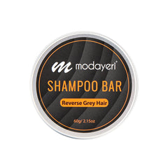 Modayeri Reverse Grey Hair Bar packaging shows plastic-free design for eco-friendly routines