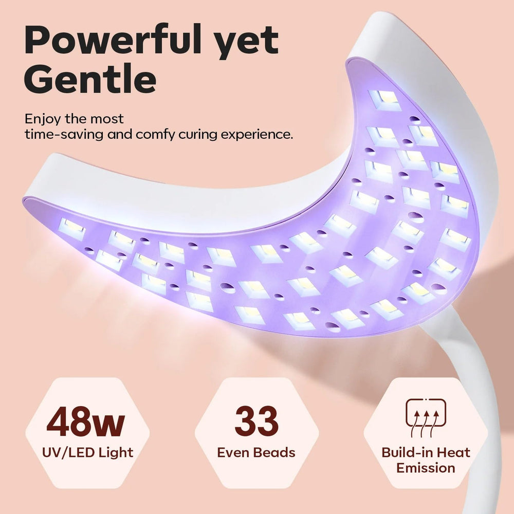 Modelones 360-degree gooseneck adjusts lighting angles easily.