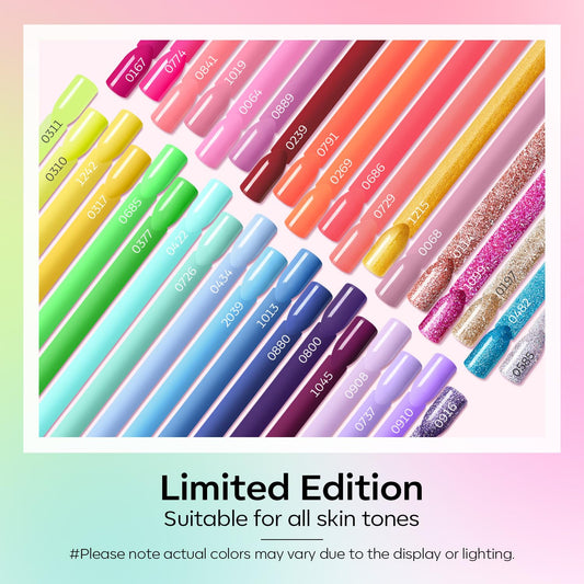 Modelones color swatches displaying 36 neon shades for bold nail art.