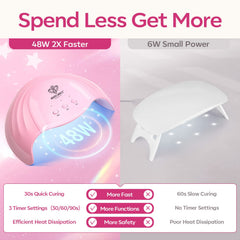 Modelones 48W UV/LED lamp for fast curing and salon-like results at home.