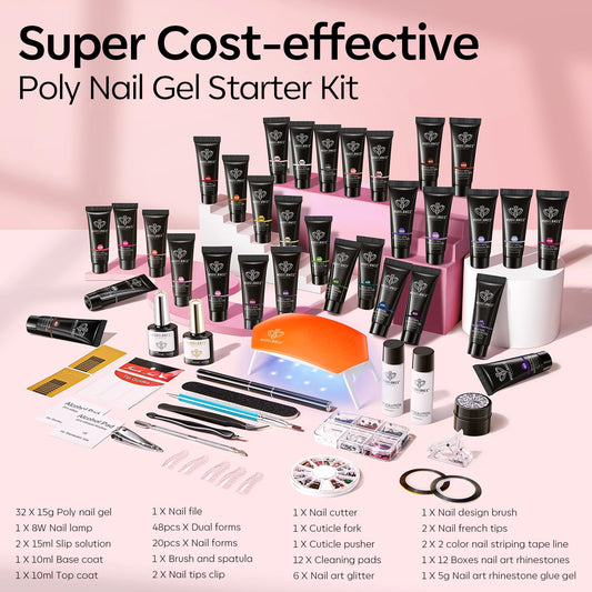 Modelones 8W nail lamp for fast curing of poly gel nails