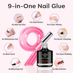 Modelones 9-in-One gel bottle enables versatile applications for nails.