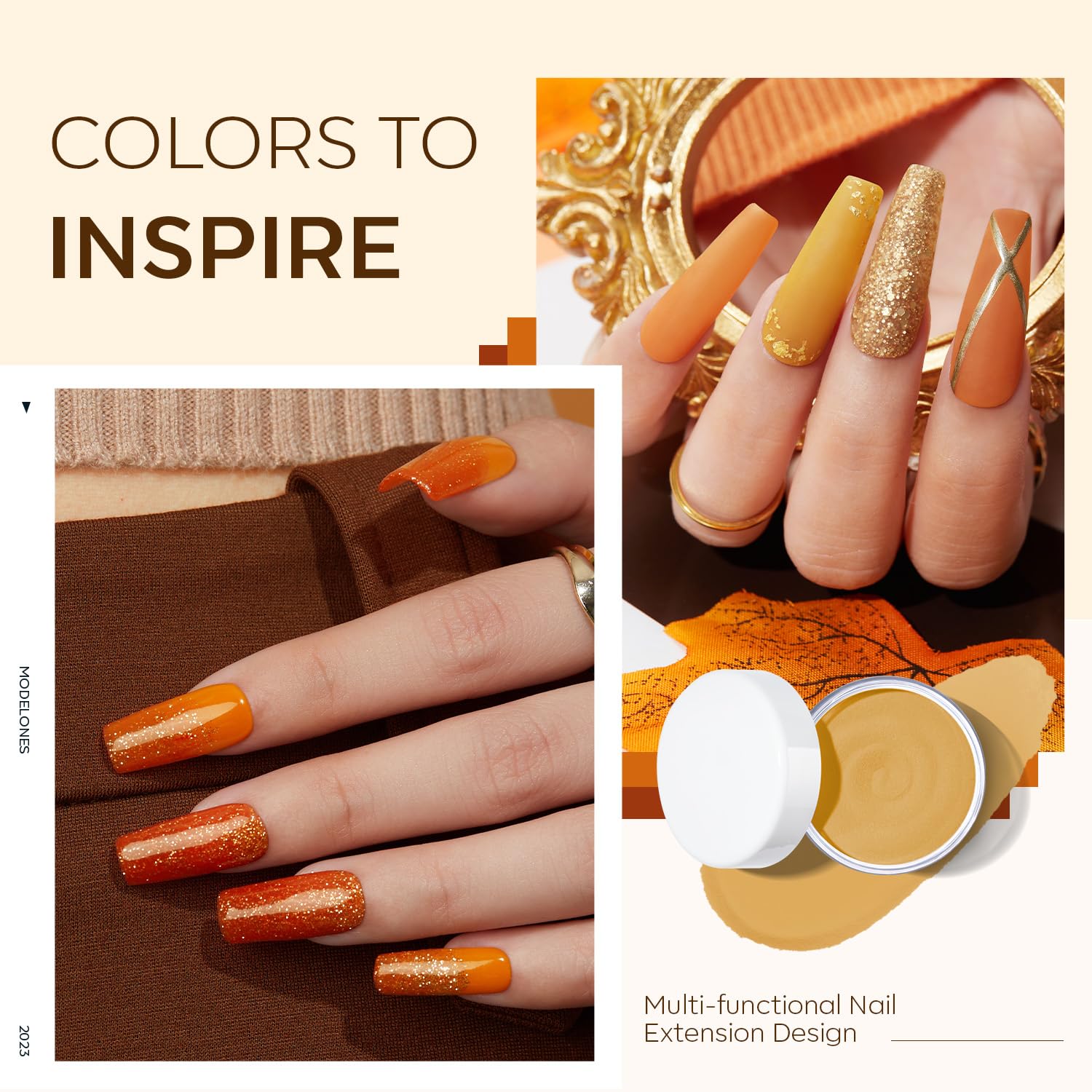 Modelones acrylic powder for French design and 3D nail art
