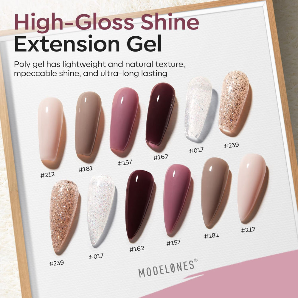 Modelones base and top coat set 7ml for durable glossy finishes.
