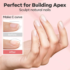 Modelones Builder Nail Gel with built-in brush enables easy self-leveling.