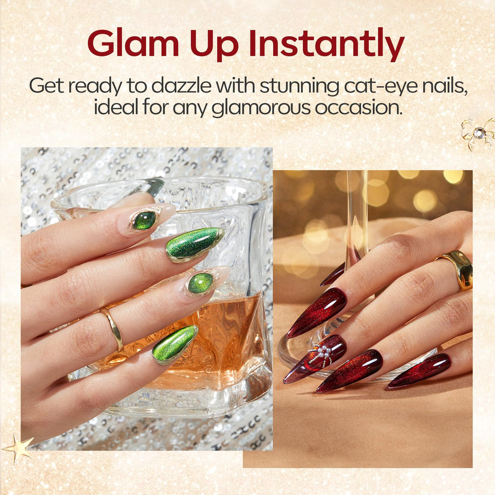 Modelones magnet enables cat-eye gel effects for customizable finishes.