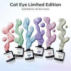 Modelones cat eye gel polish purple bottle with color-shift effect